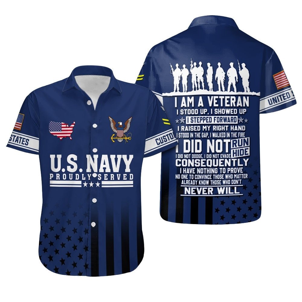 Premium Custom US Navy Hawaiian Shirt VPVC407997, Gifts For Navy Veteran, Gifts For Veterans Day