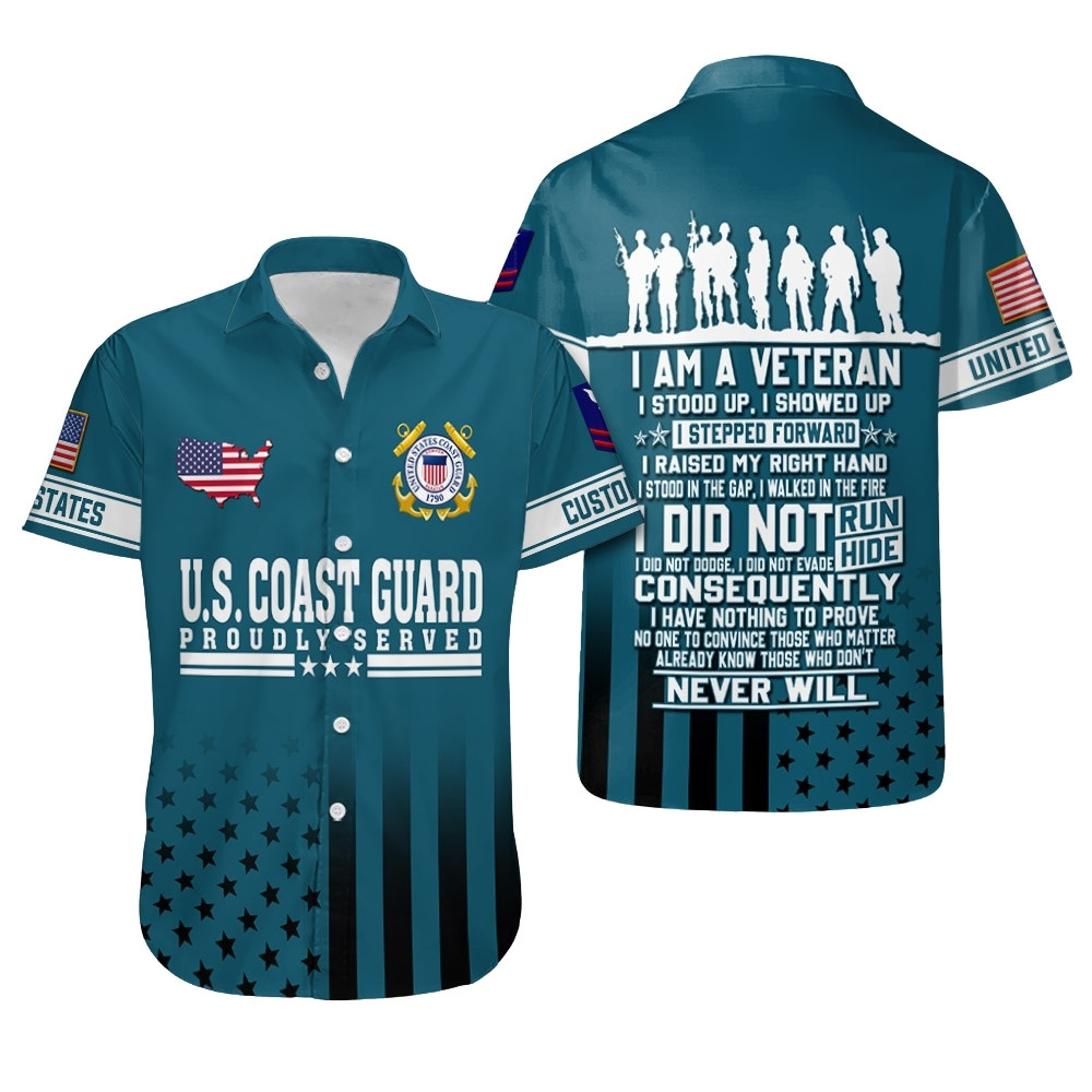 Premium Custom USCG Hawaiian Shirt VPVC408000, Gifts For Coast Guard Veteran, Gifts For Veterans Day