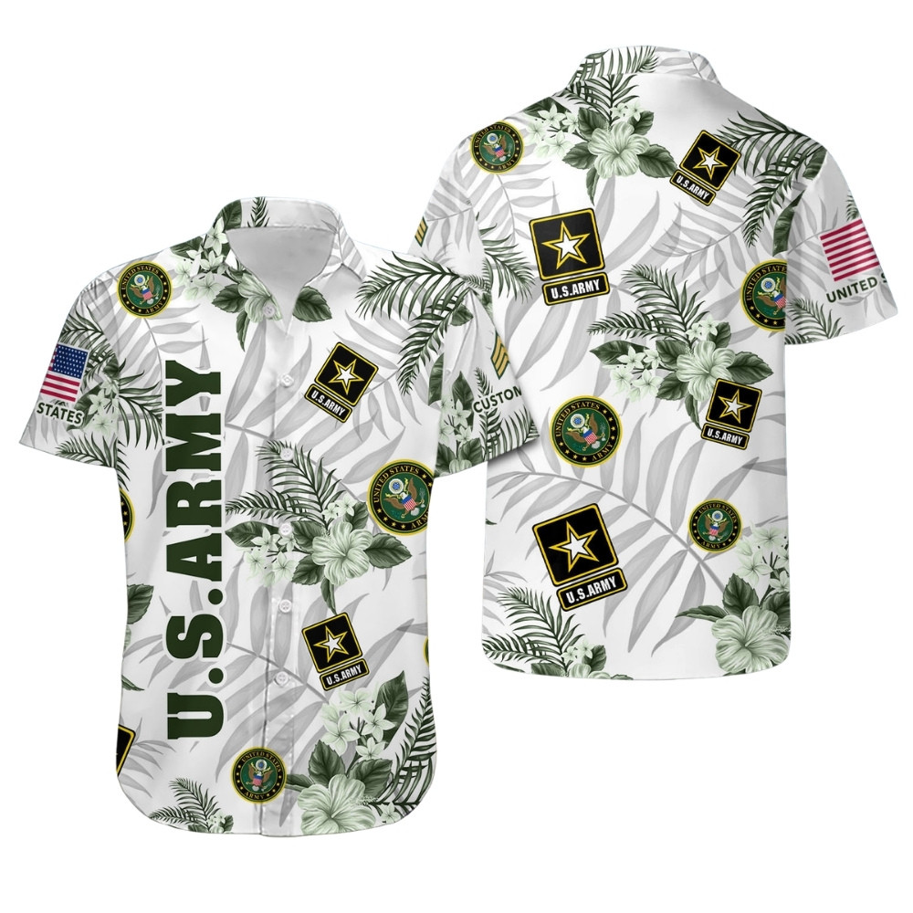 Premium Custom US Army Hawaiian Shirt VPVC408001, Gifts For Army Veteran, Gifts For Veterans Day