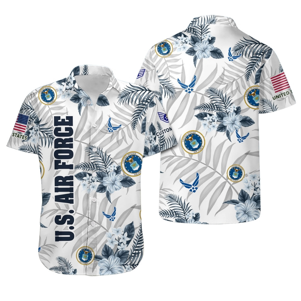Premium Custom USAF Hawaiian Shirt VPVC408004, Gifts For Air Force Veteran, Gifts For Veterans Day