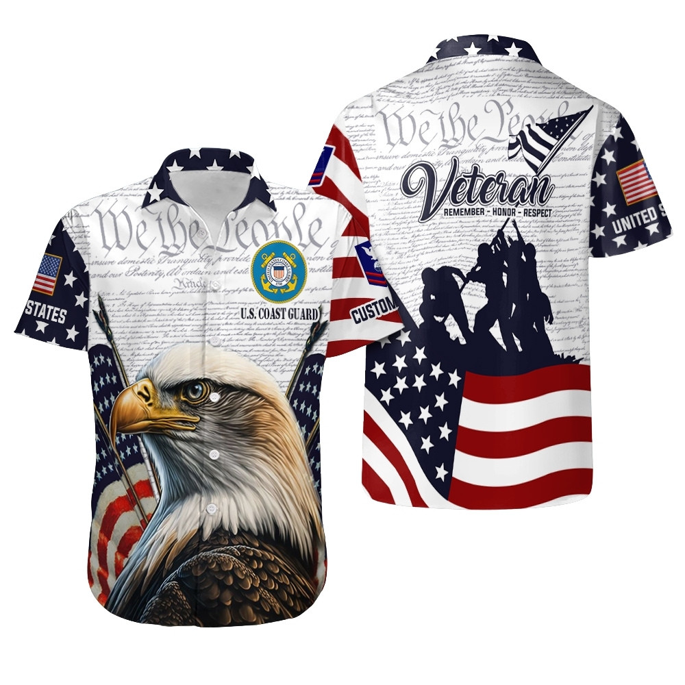 Premium Custom USCG Hawaiian Shirt VPVC408010, Gifts For Coast Guard Veteran, Gifts For Veterans Day