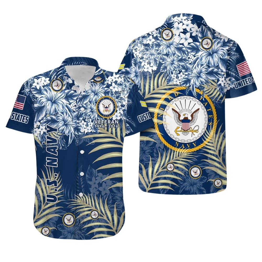 Premium Custom US Navy Hawaiian Shirt VPVC408012, Gifts For Navy Veteran, Gifts For Veterans Day