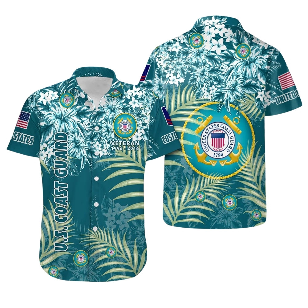 Premium Custom USCG Hawaiian Shirt VPVC408015, Gifts For Coast Guard Veteran, Gifts For Veterans Day