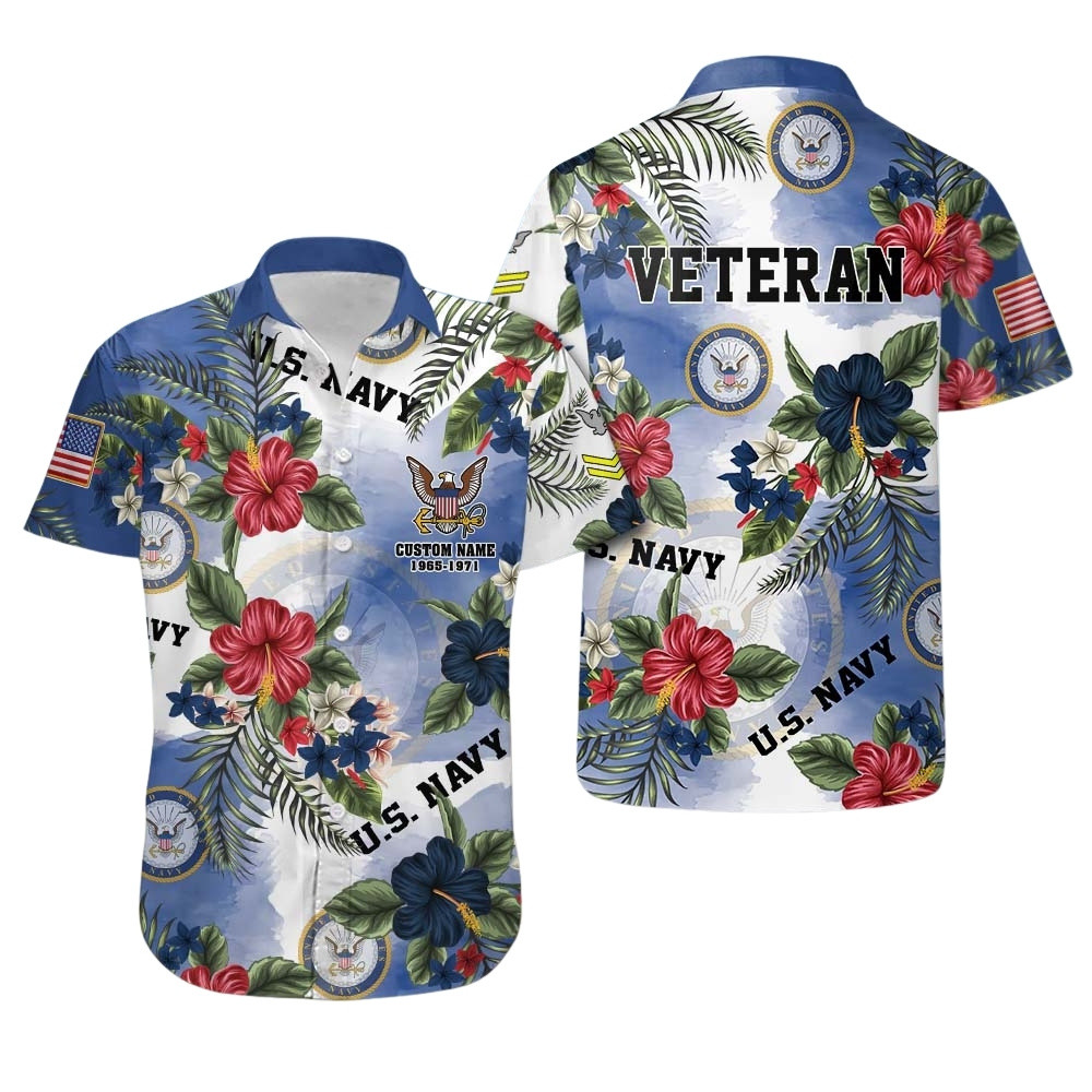 Premium Custom US Navy Hawaiian Shirt VPVC408017, Gifts For Navy Veteran, Gifts For Veterans Day