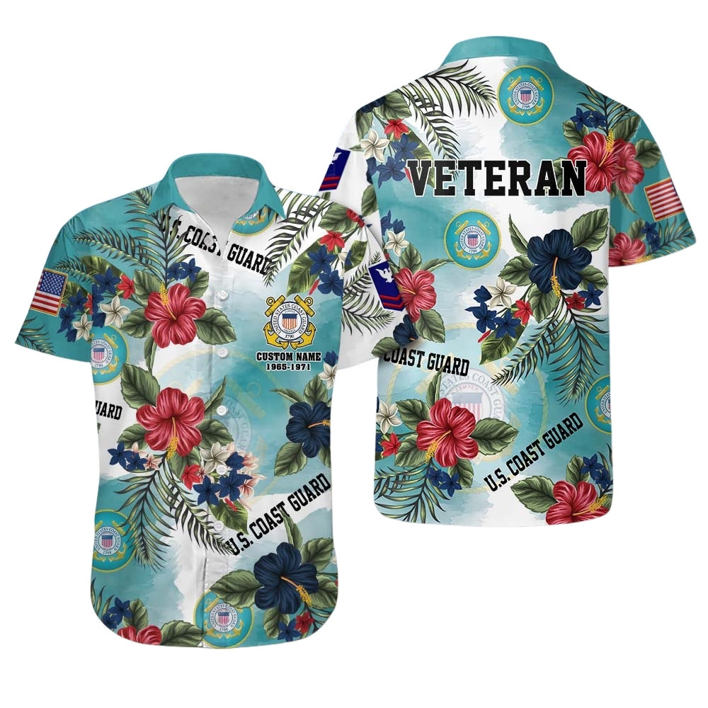 Premium Custom USCG Hawaiian Shirt VPVC408020, Gifts For Coast Guard Veteran, Gifts For Veterans Day