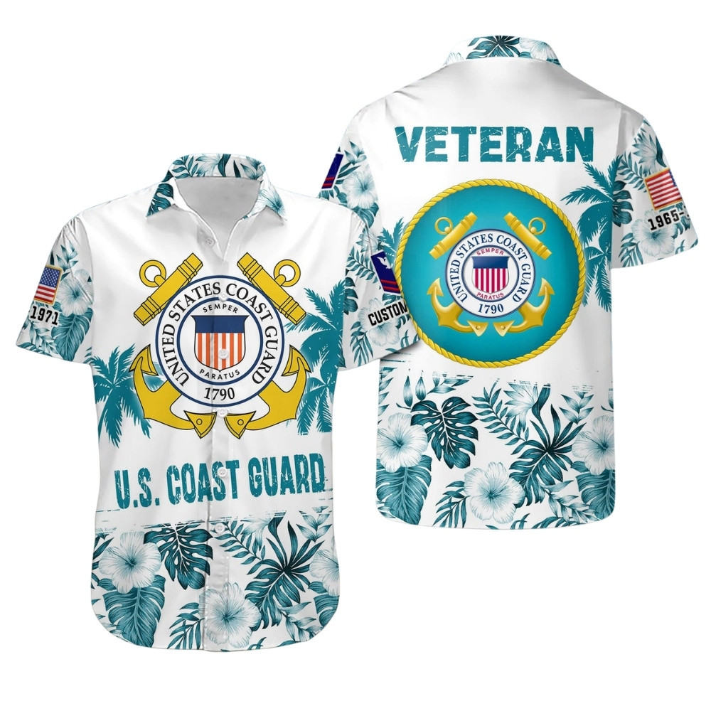 Premium Custom USCG Hawaiian Shirt VPVC408025, Gifts For Coast Guard Veteran, Gifts For Veterans Day