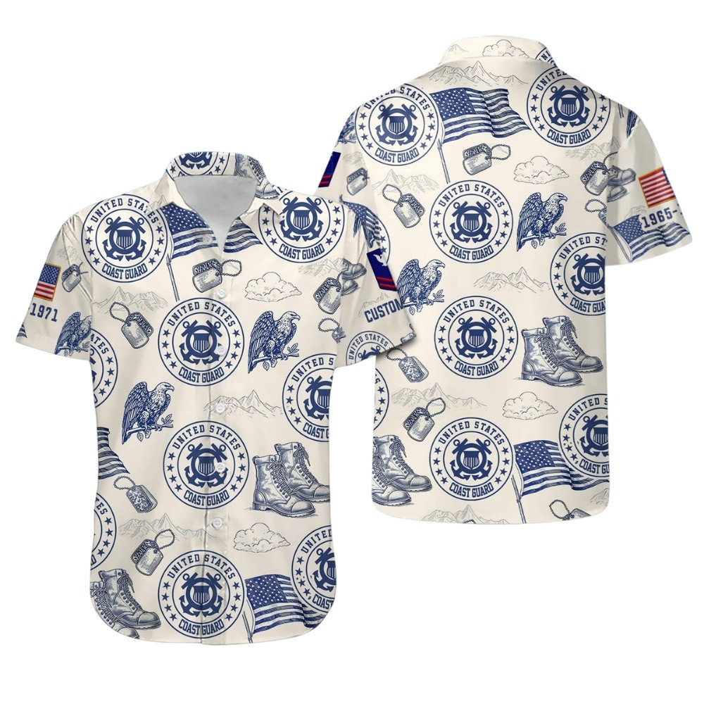 Premium Custom USCG Hawaiian Shirt VPVC408030, Gifts For Coast Guard Veteran, Gifts For Veterans Day