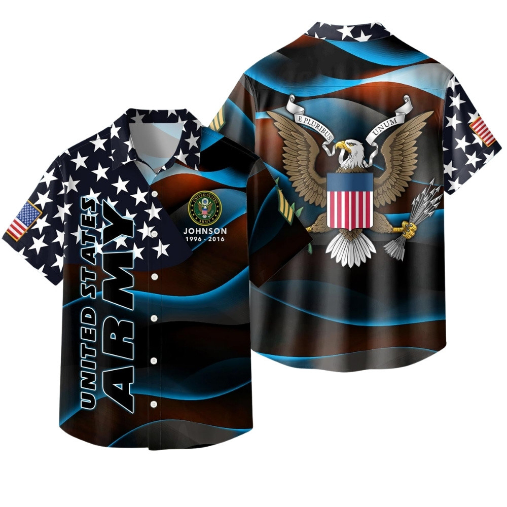 Premium Custom US Army Hawaiian Shirt VPVC408031, Gifts For Army Veteran, Gifts For Veterans Day