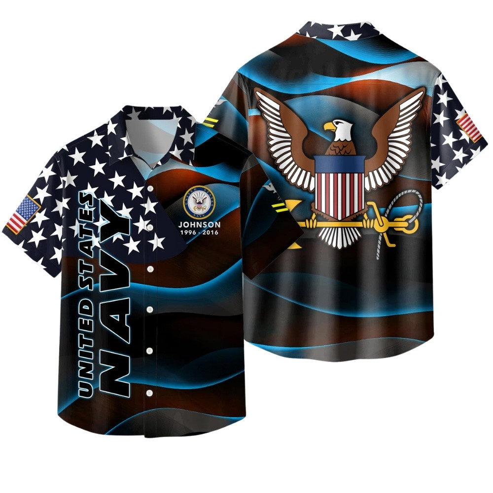 Premium Custom US Navy Hawaiian Shirt VPVC408032, Gifts For Navy Veteran, Gifts For Veterans Day