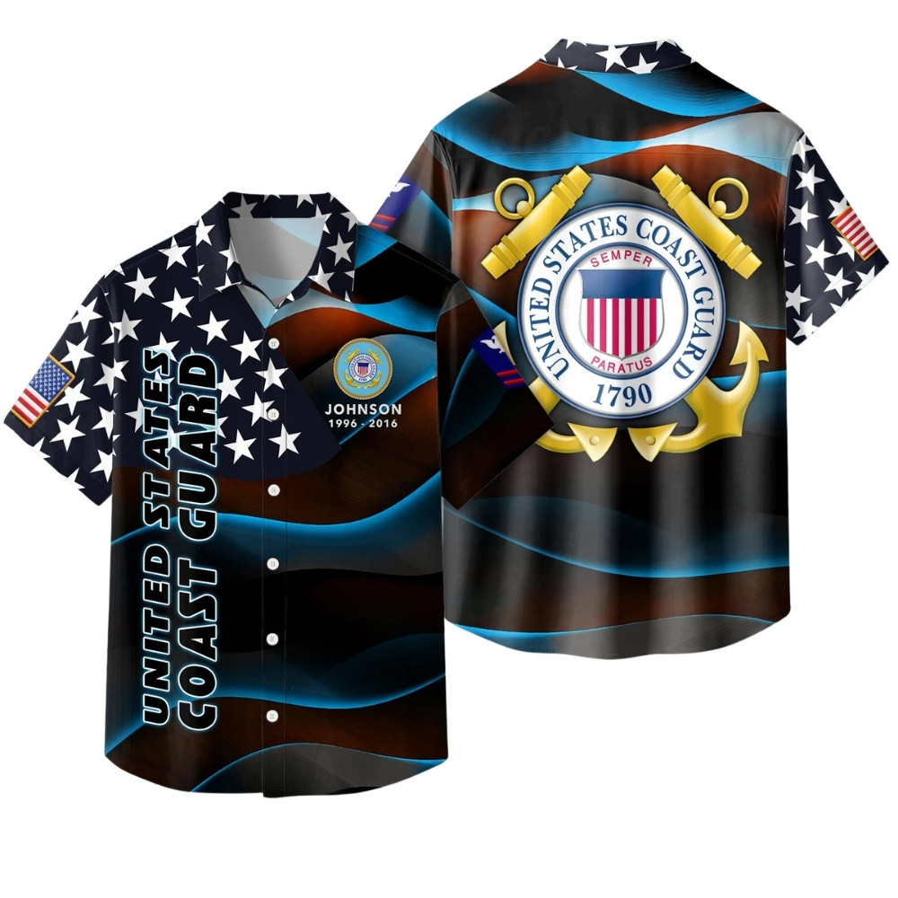 Premium Custom USCG Hawaiian Shirt VPVC408035, Gifts For Coast Guard Veteran, Gifts For Veterans Day