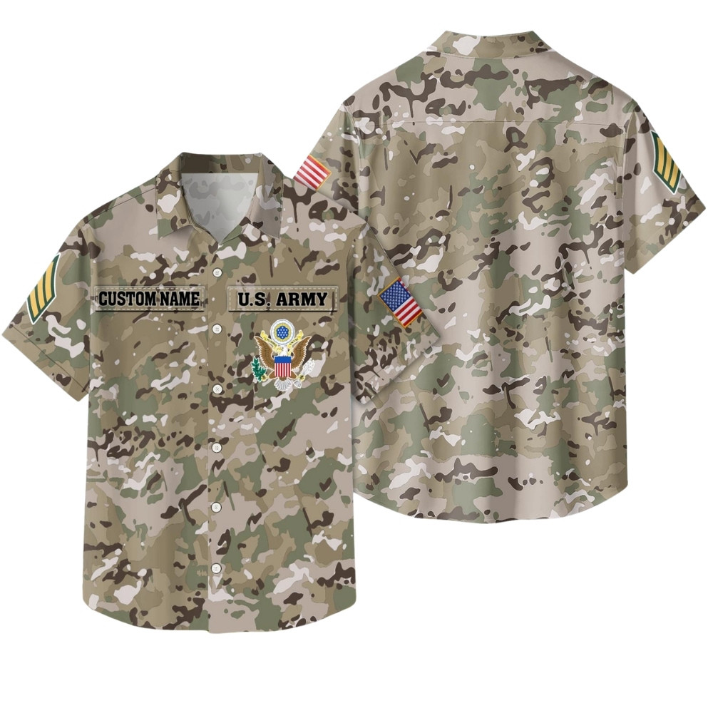 Premium Custom US Army Hawaiian Shirt VPVC408036, Gifts For Army Veteran, Gifts For Veterans Day