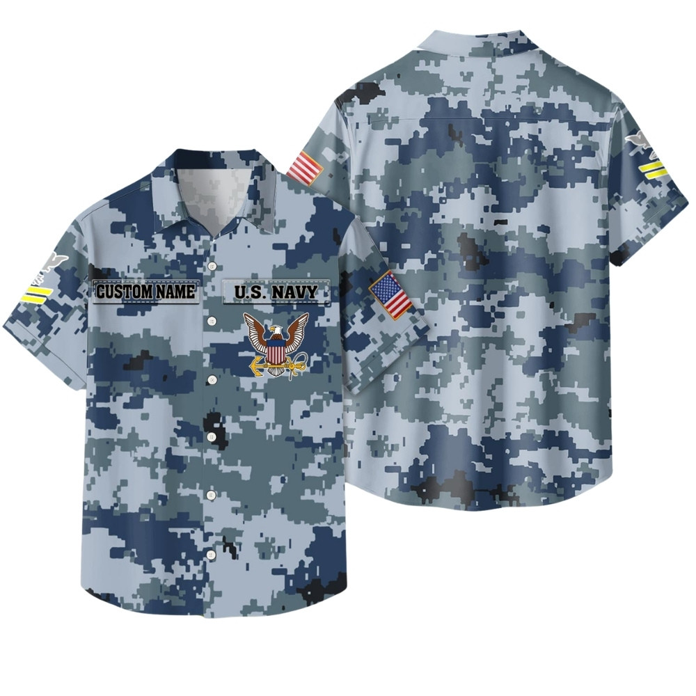 Premium Custom US Navy Hawaiian Shirt VPVC408037, Gifts For Navy Veteran, Gifts For Veterans Day