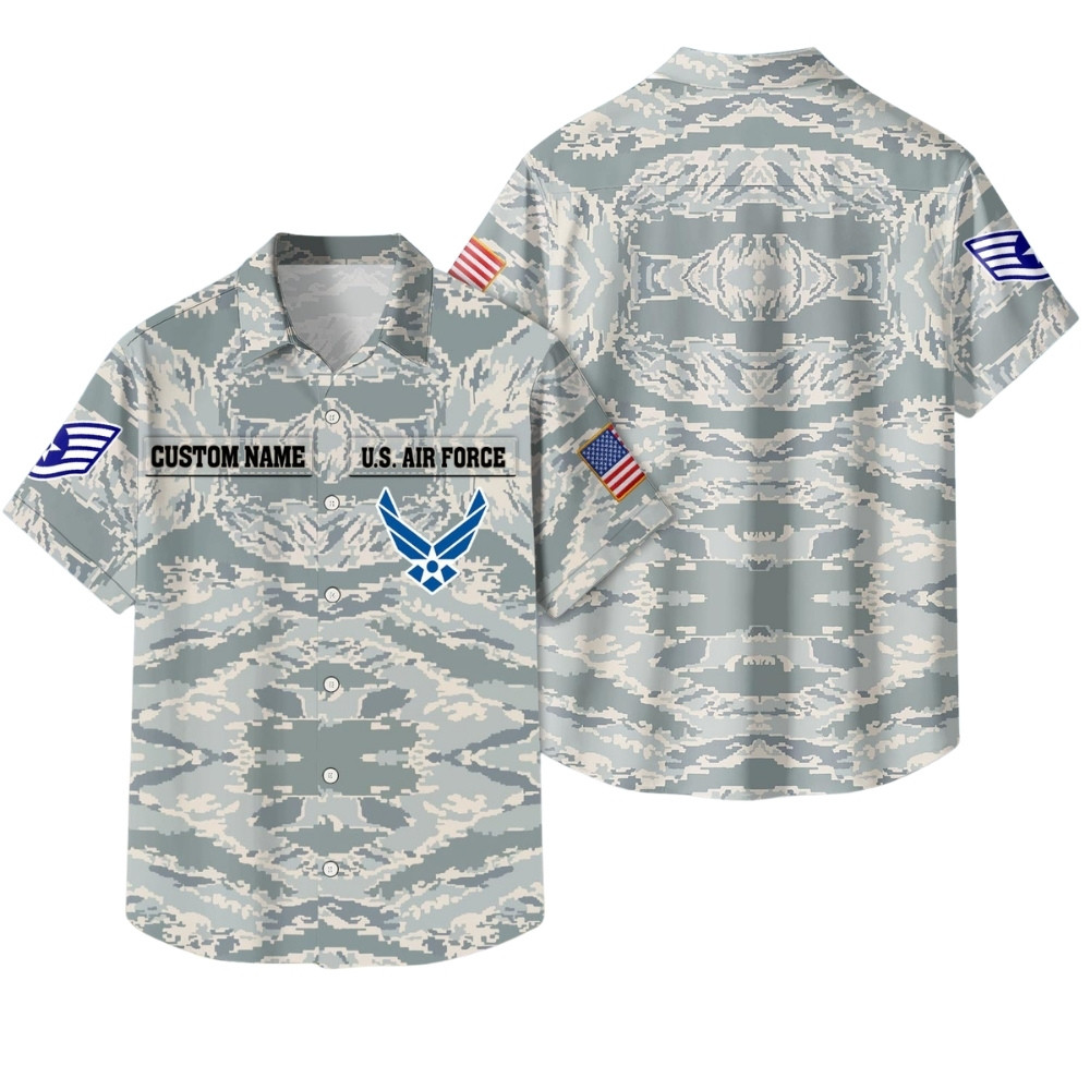 Premium Custom USAF Hawaiian Shirt VPVC408039, Gifts For Air Force Veteran, Gifts For Veterans Day