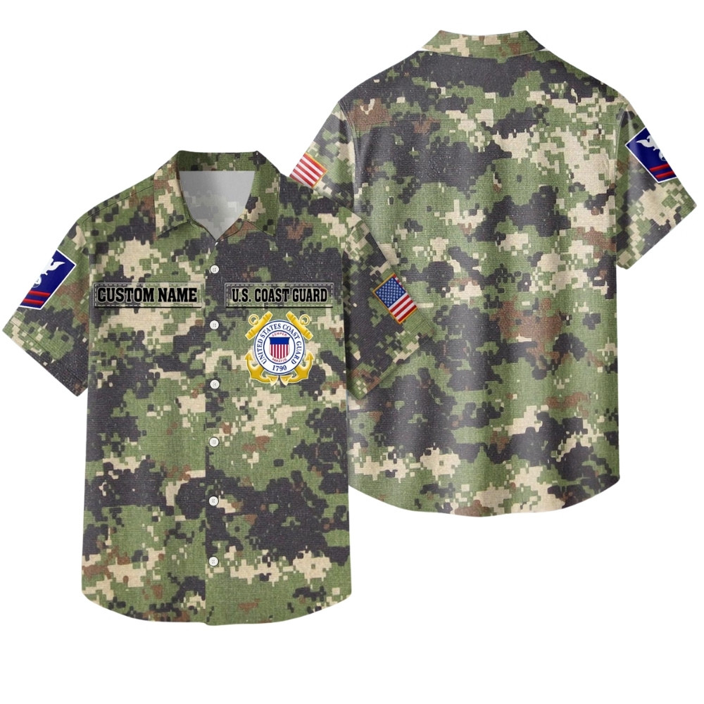 Premium Custom USCG Hawaiian Shirt VPVC408040, Gifts For Coast Guard Veteran, Gifts For Veterans Day
