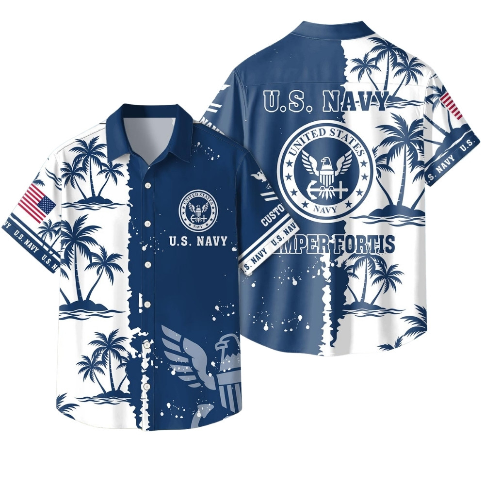 Premium Custom US Navy Hawaiian Shirt VPVC408042, Gifts For Navy Veteran, Gifts For Veterans Day