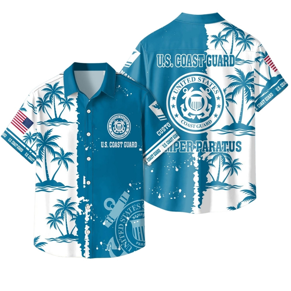 Premium Custom USCG Hawaiian Shirt VPVC408045, Gifts For Coast Guard Veteran, Gifts For Veterans Day