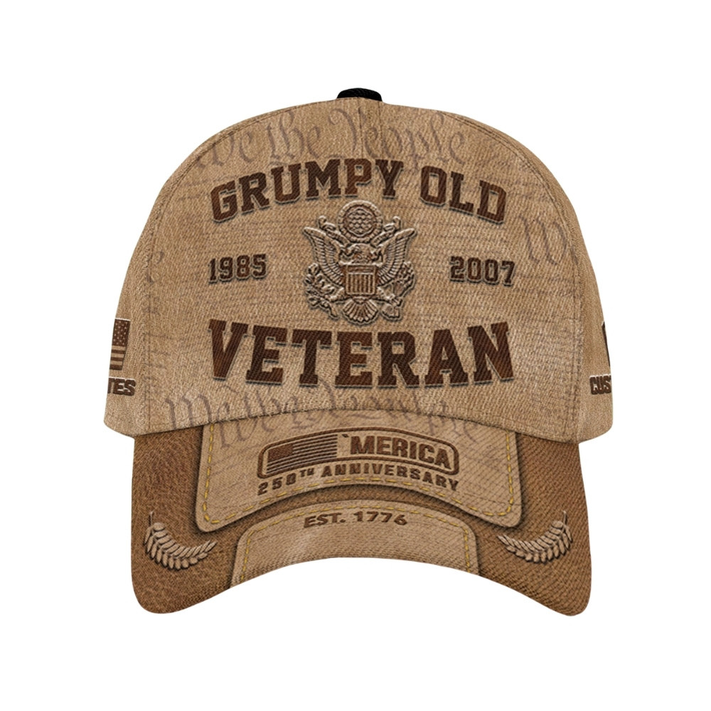 Premium America 250th Anniversary Custom US Army Hat VPVC020333, Cap For Army Veterans, Gifts For Independence Day, Veterans Day