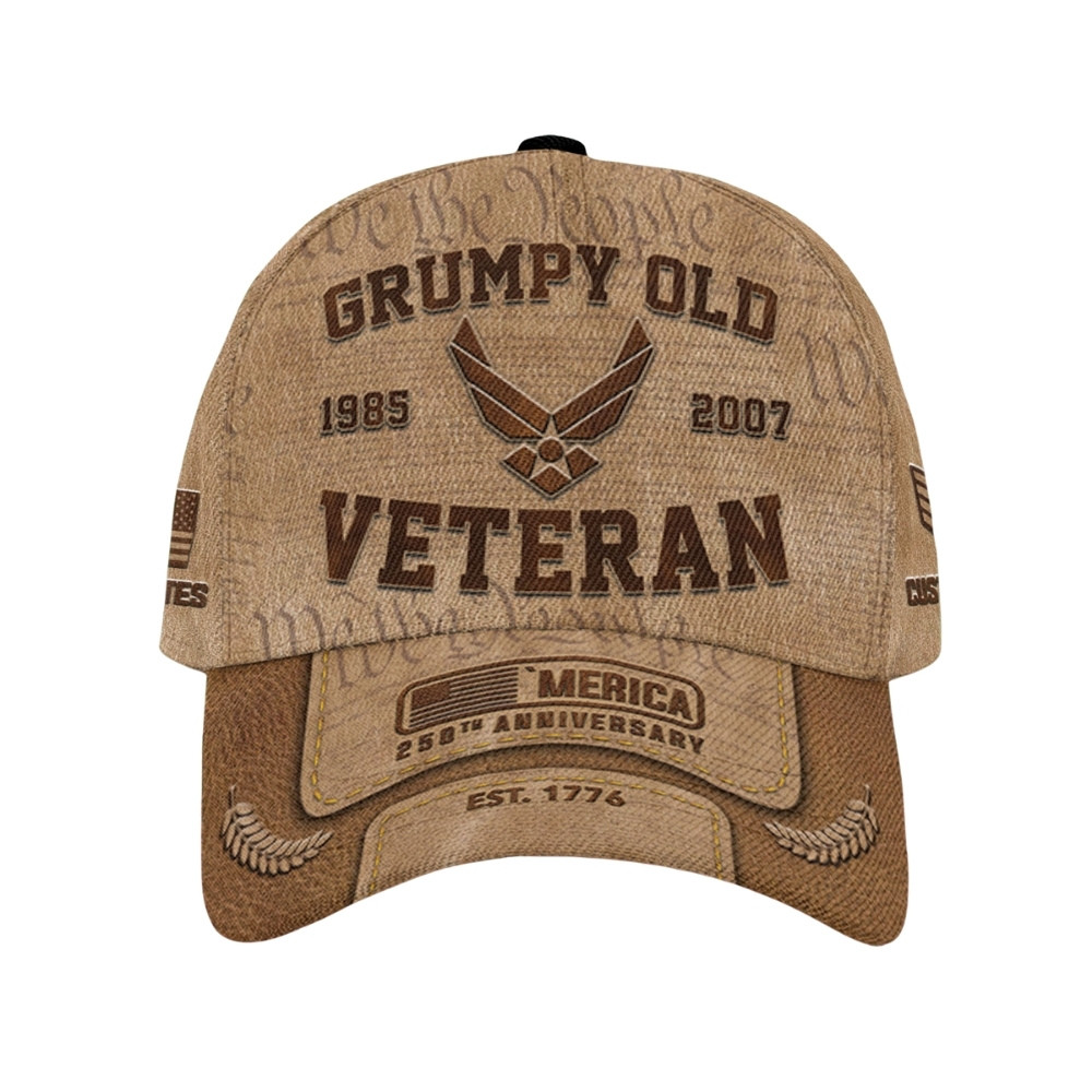 Premium America 250th Anniversary Custom USAF Hat VPVC020336, Cap For Air Force Veterans, Gifts For Independence Day, Veterans Day