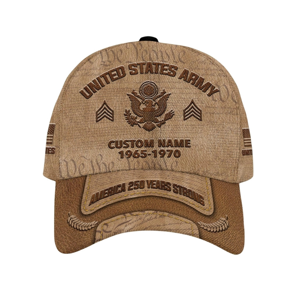 Premium America 250th Anniversary Custom US Army Hat VPVC020348, Cap For Army Veterans, Gifts For Independence Day, Veterans Day