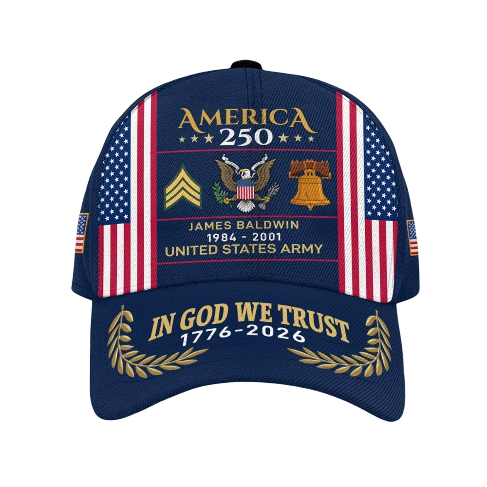 Premium America 250th Anniversary Custom US Army Hat VPVC020358, Cap For Army Veterans, Gifts For Independence Day, Veterans Day