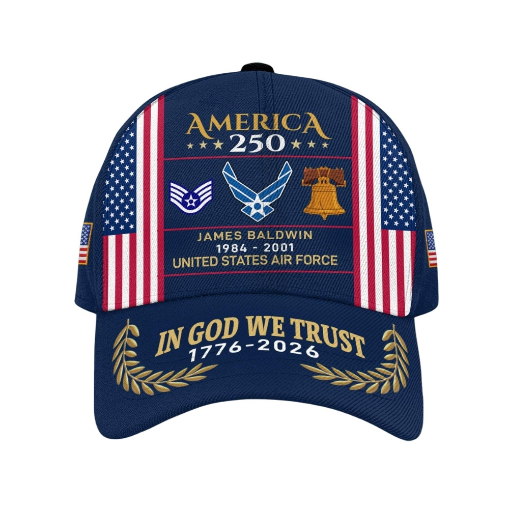 Premium America 250th Anniversary Custom USAF Hat VPVC020361, Cap For Air Force Veterans, Gifts For Independence Day, Veterans Day