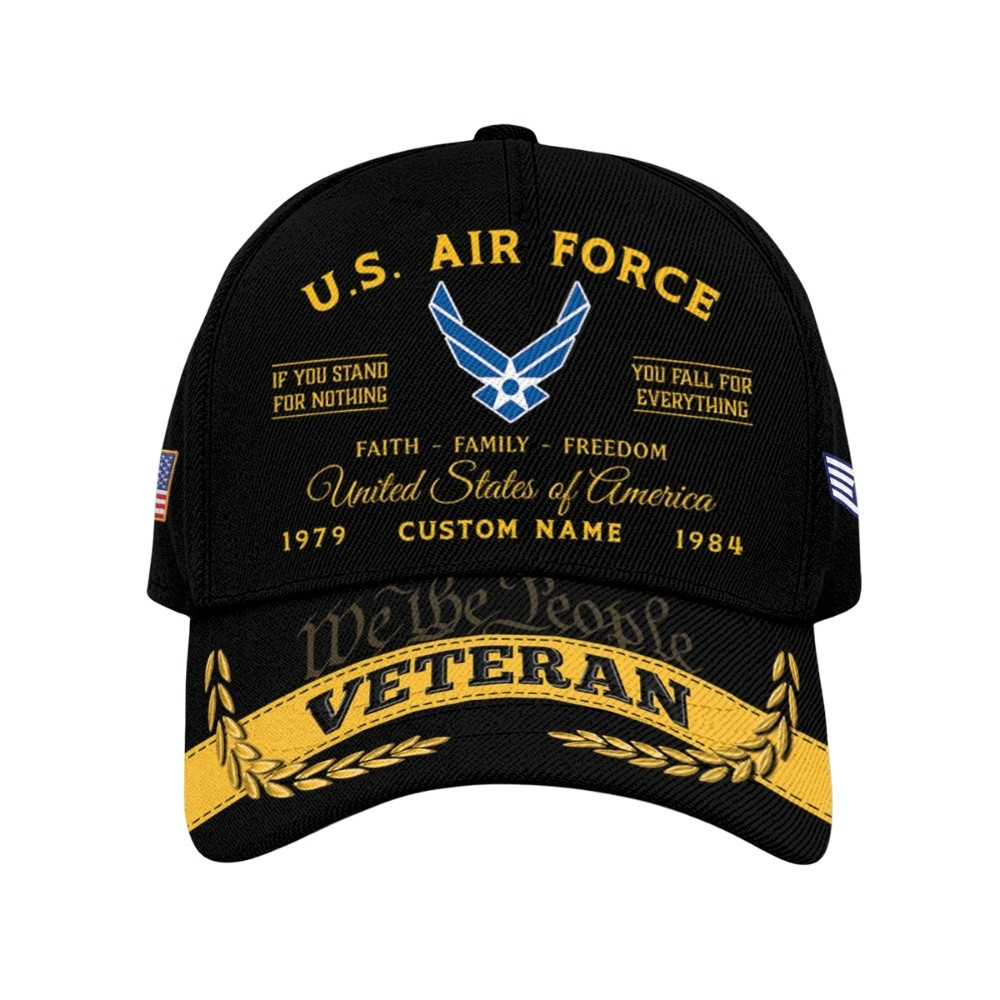 Premium America 250th Anniversary Custom USAF Hat VPVC020371, Cap For Air Force Veterans, Gifts For Independence Day, Veterans Day