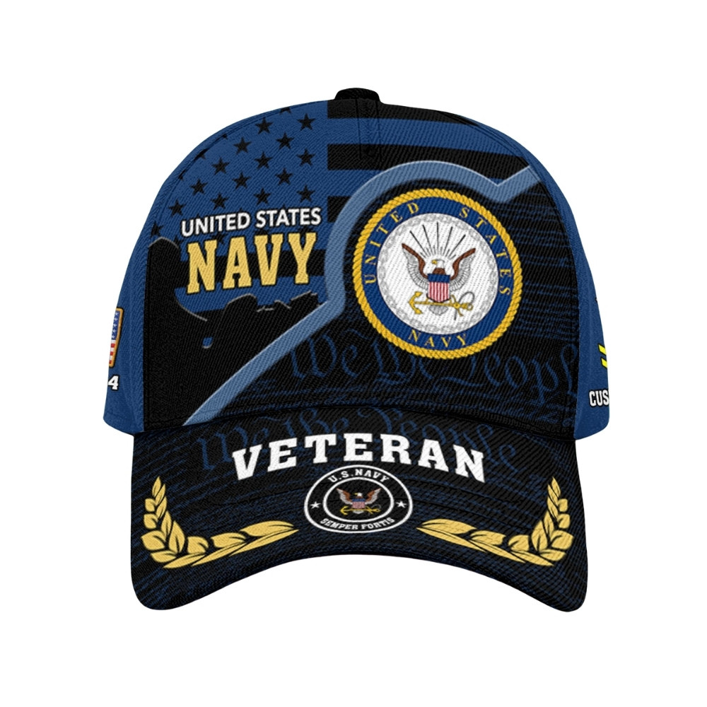 Premium America 250th Anniversary Custom US Navy Hat VPVC020374, Cap For Navy Veterans, Gifts For Independence Day, Veterans Day