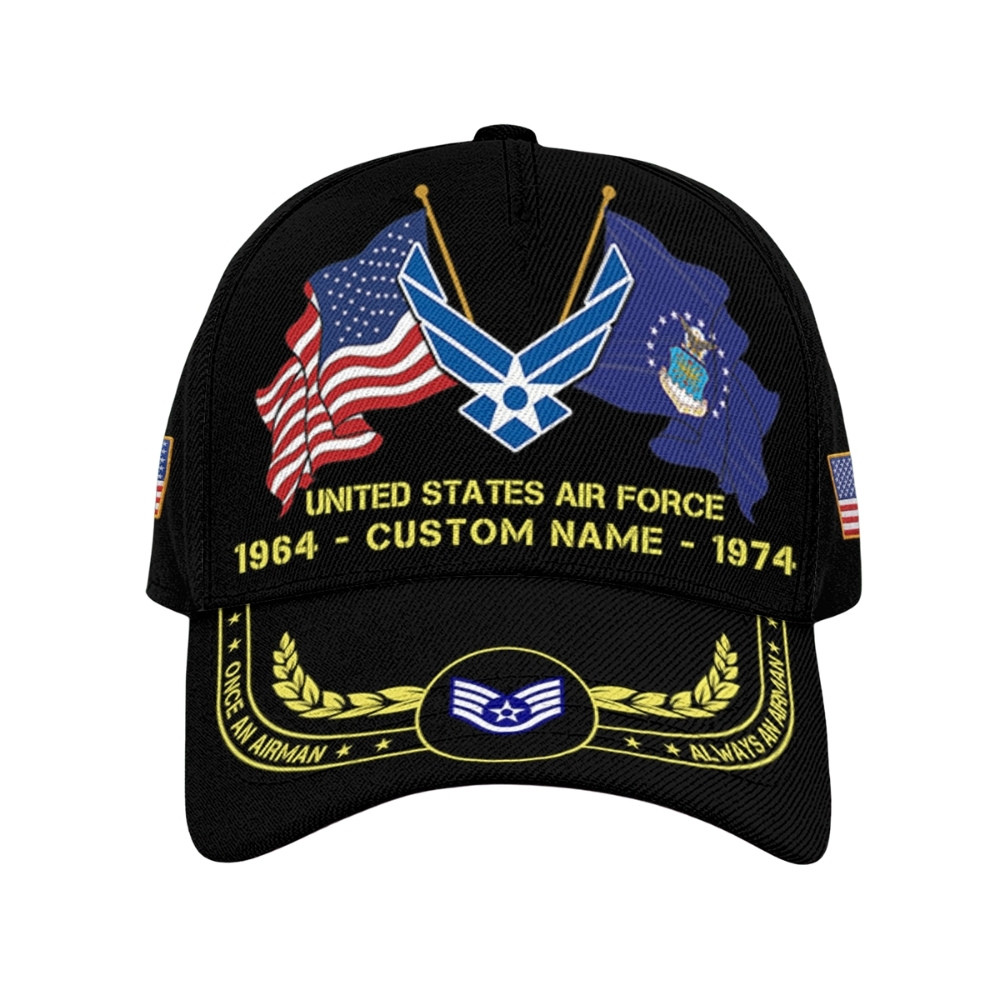 Premium Custom USAF Veteran Hat VPVC020386, Cap For Air Force Veterans, Gifts For Veterans Day, Father’s Day
