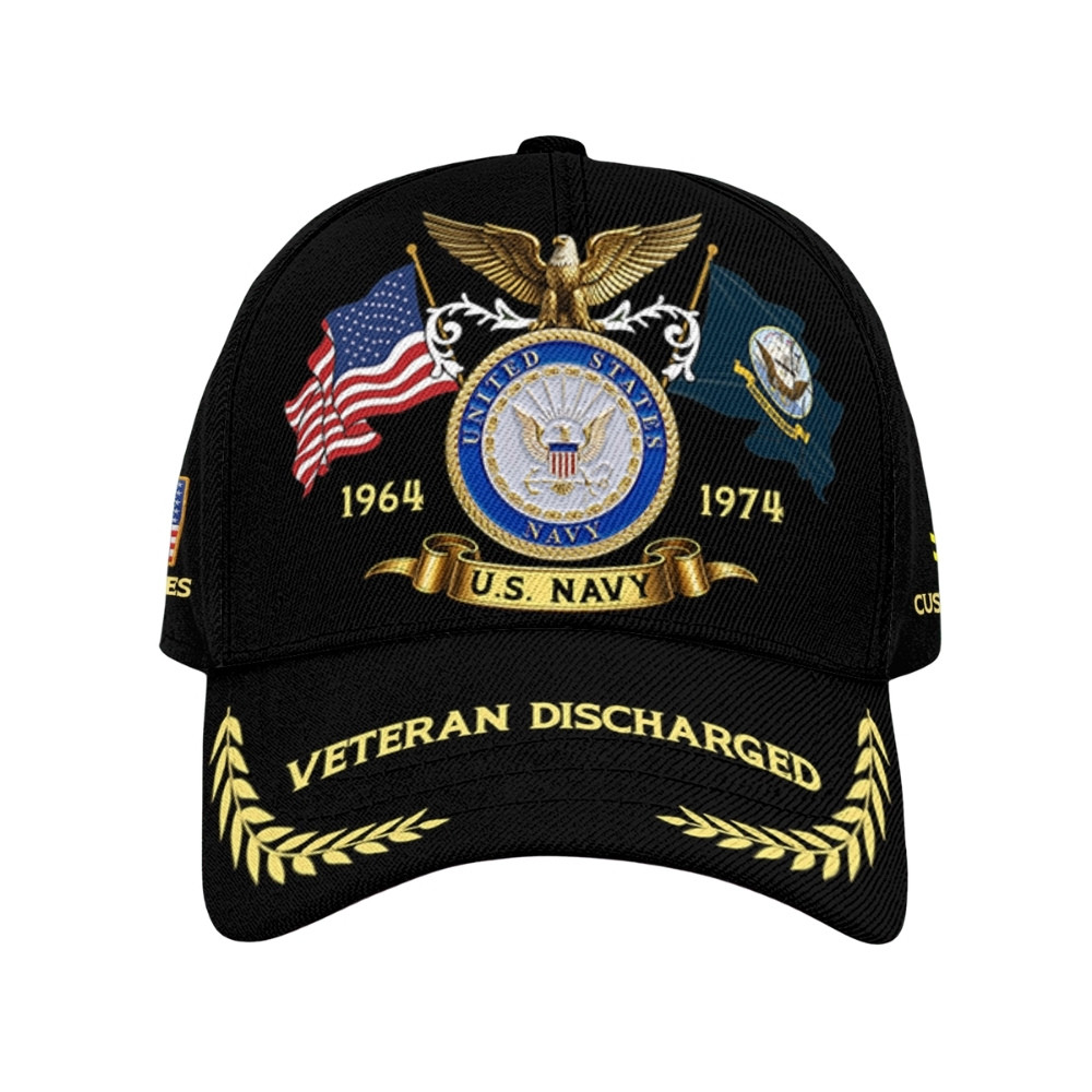 Premium Custom US Navy Veteran Hat VPVC020399, Cap For Navy Veterans, Gifts For Veterans Day, Father’s Day