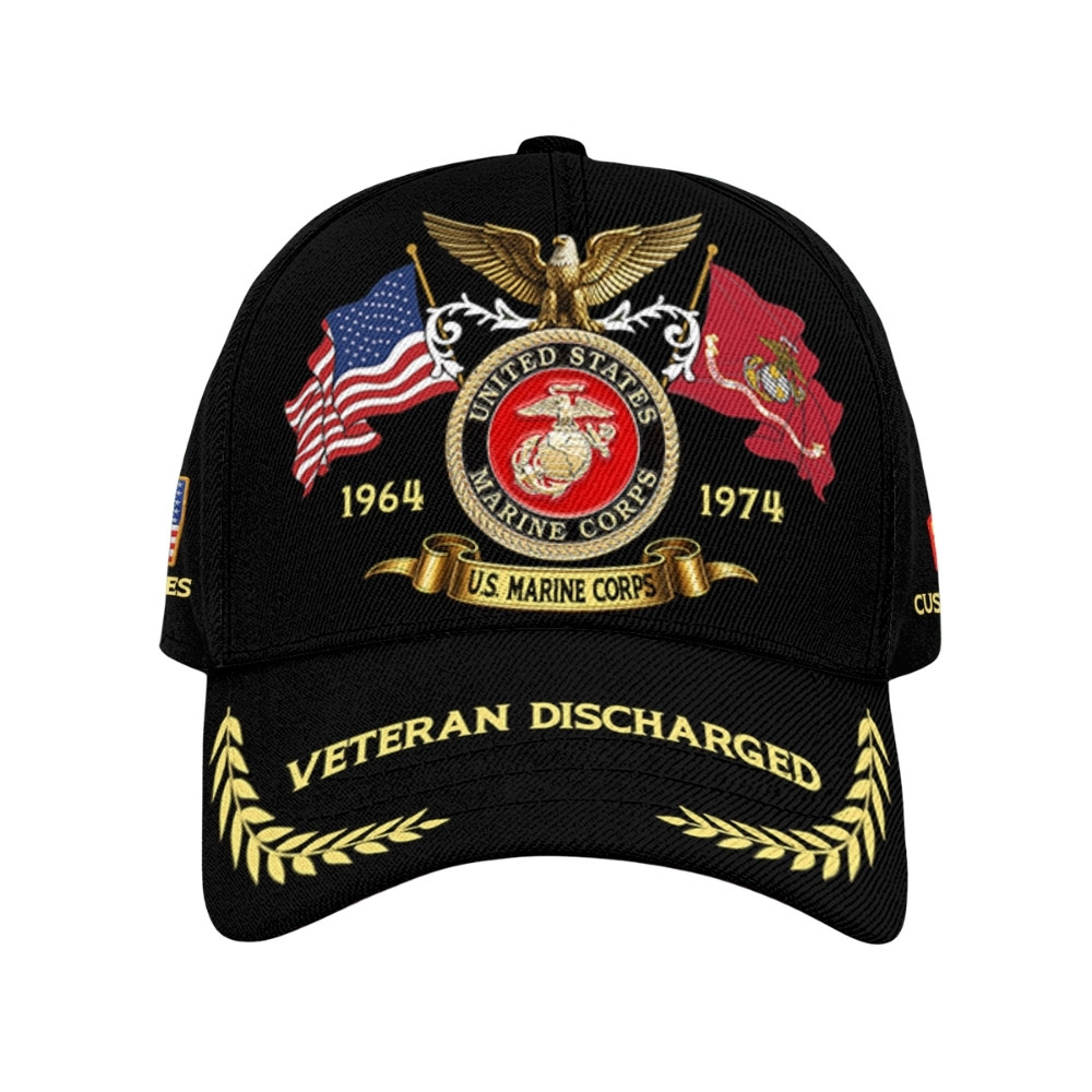 Premium Custom USMC Veteran Hat VPVC020400, Cap For Marine Veterans, Gifts For Veterans Day, Father’s Day