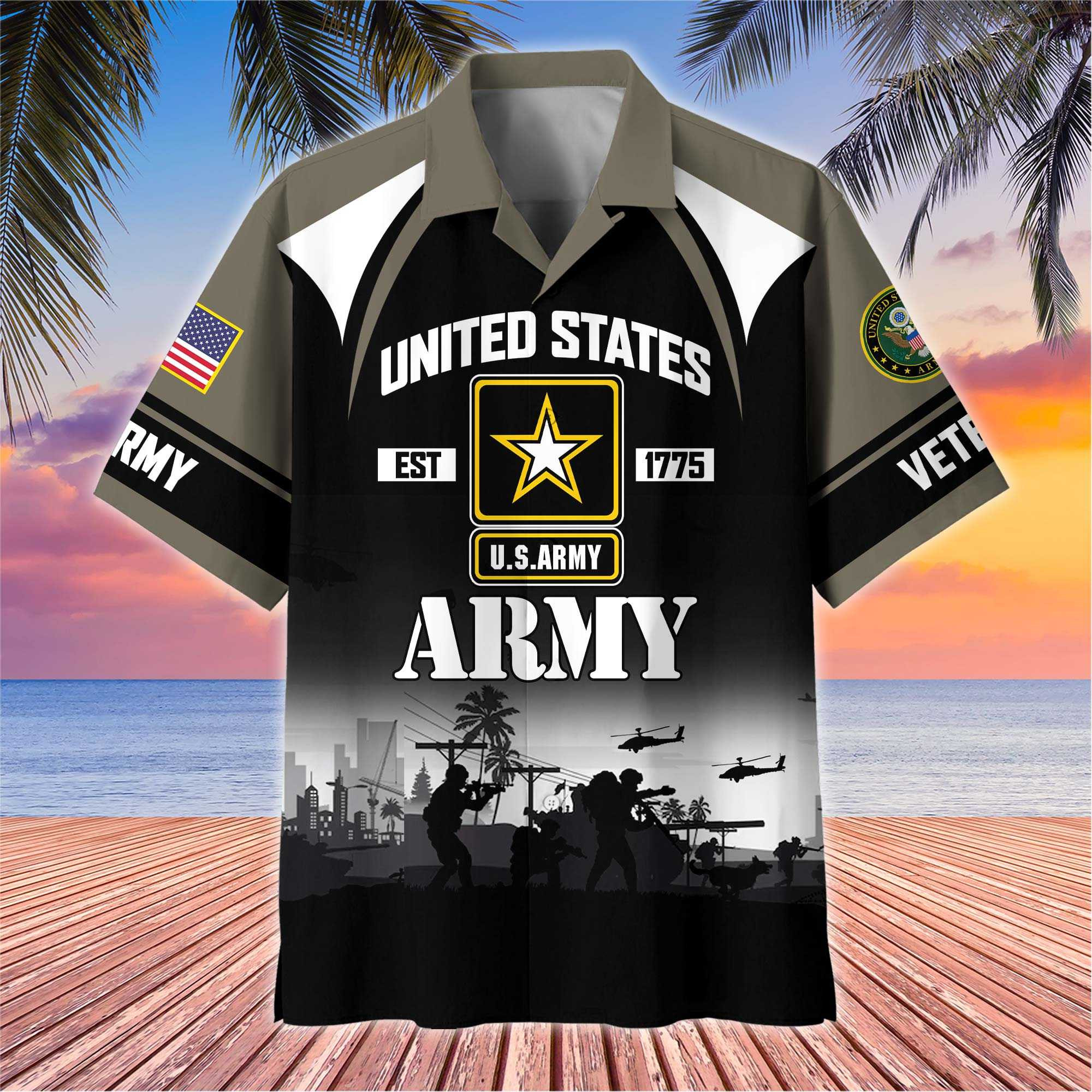 Premium US Veterans Hawaiian Shirt ATTN130521, Gifts For US Veterans, Gifts For Veterans Day, Father’s Day