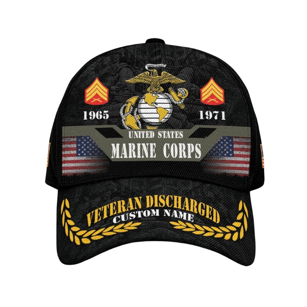 Premium Custom USMC Veteran Hat VPVC020405, Cap For Marine Veterans, Gifts For Veterans Day, Father’s Day