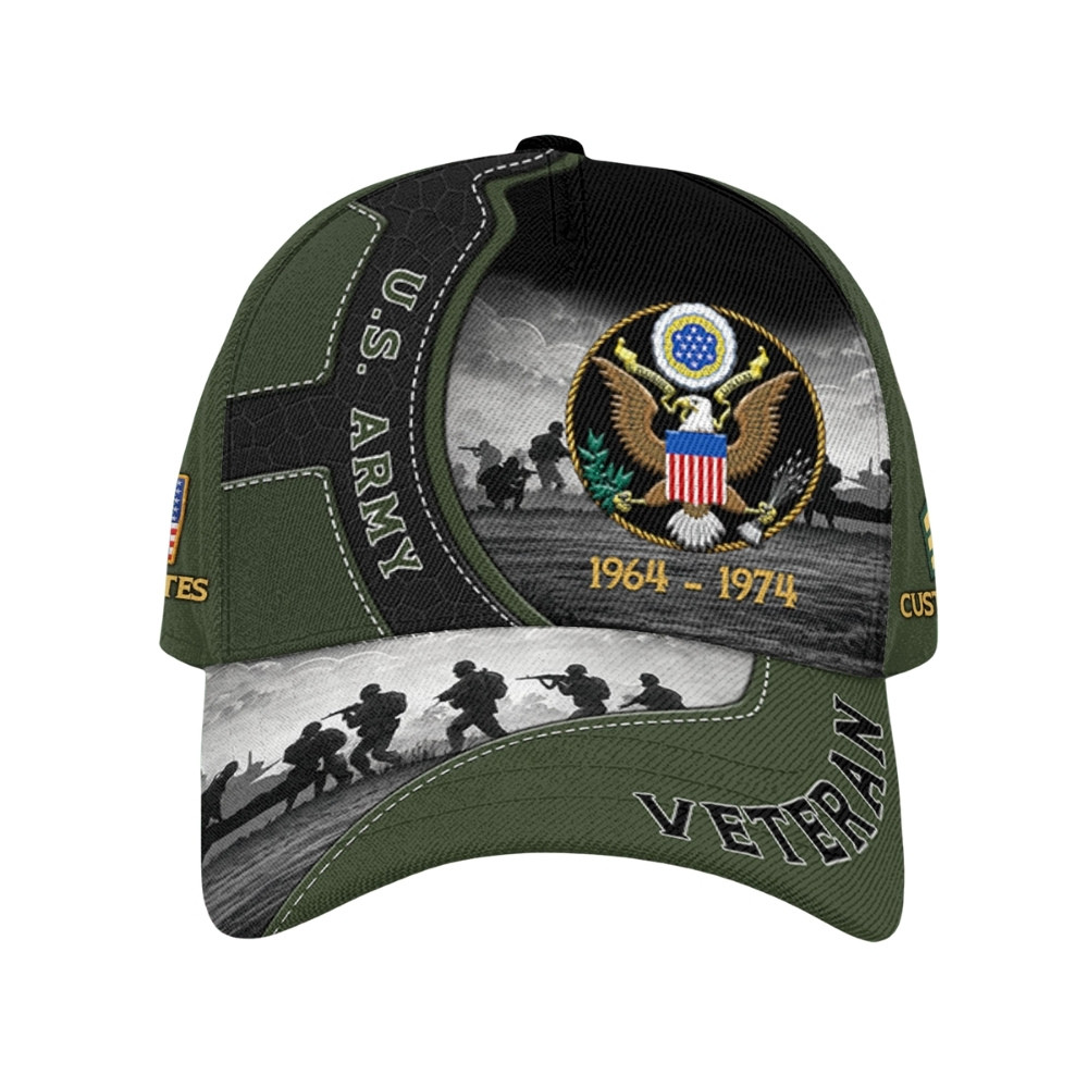 Premium Custom US Army Veteran Hat VPVC020408, Cap For Army Veterans, Gifts For Veterans Day, Father’s Day