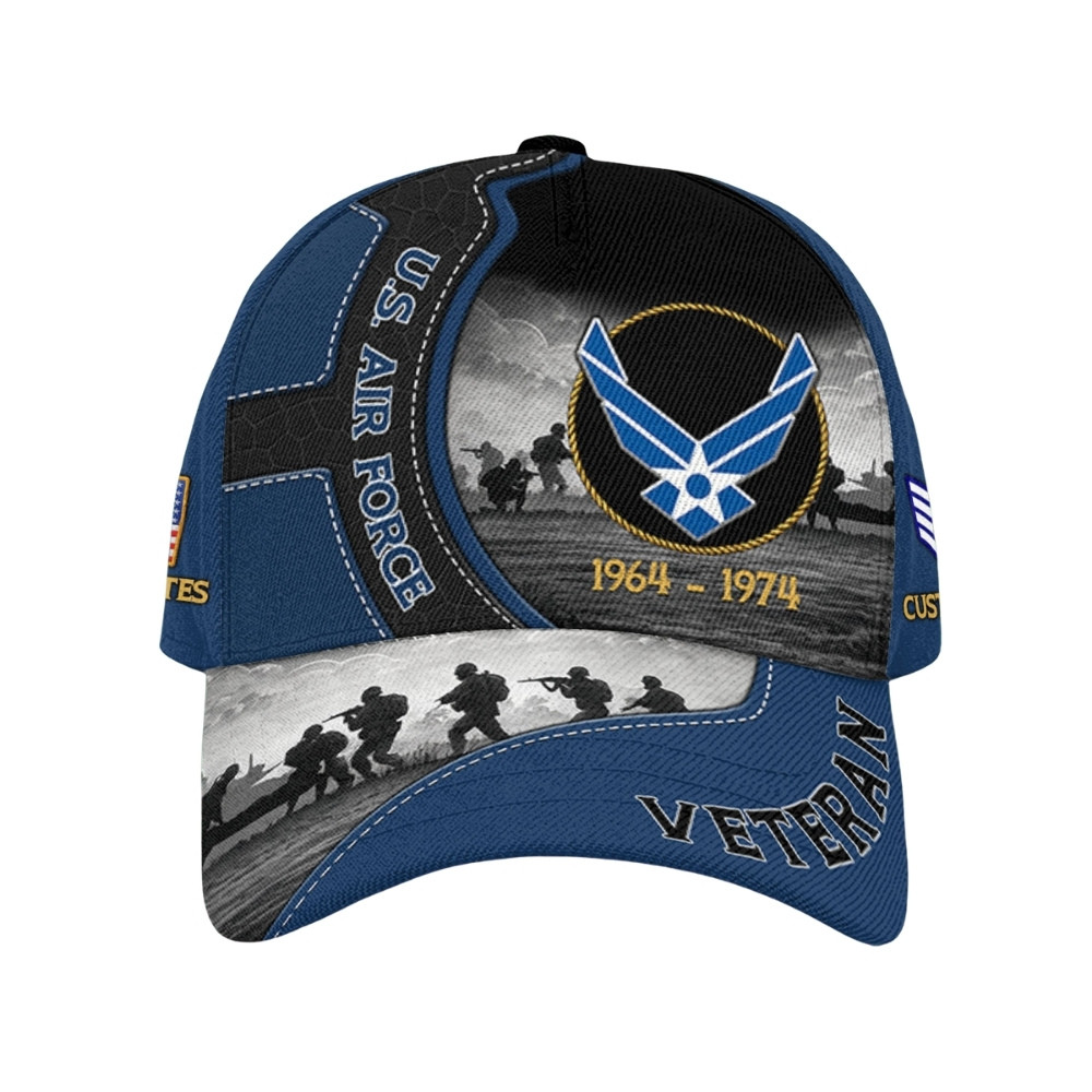 Premium Custom USAF Veteran Hat VPVC020411, Cap For Air Force Veterans, Gifts For Veterans Day, Father’s Day