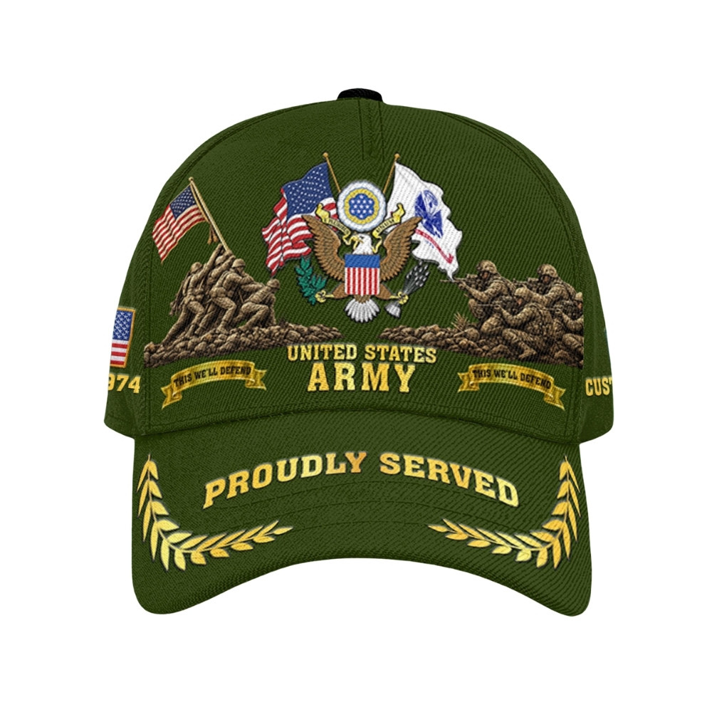 Premium Custom US Army Veteran Hat VPVC020418, Cap For Army Veterans, Gifts For Veterans Day, Father’s Day
