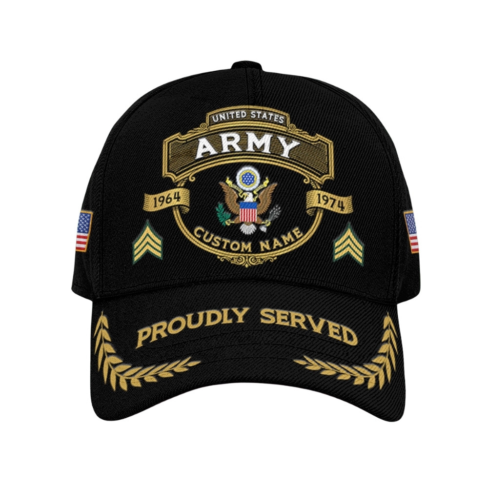 Premium Custom US Army Veteran Hat VPVC020428, Cap For Army Veterans, Gifts For Veterans Day, Father’s Day