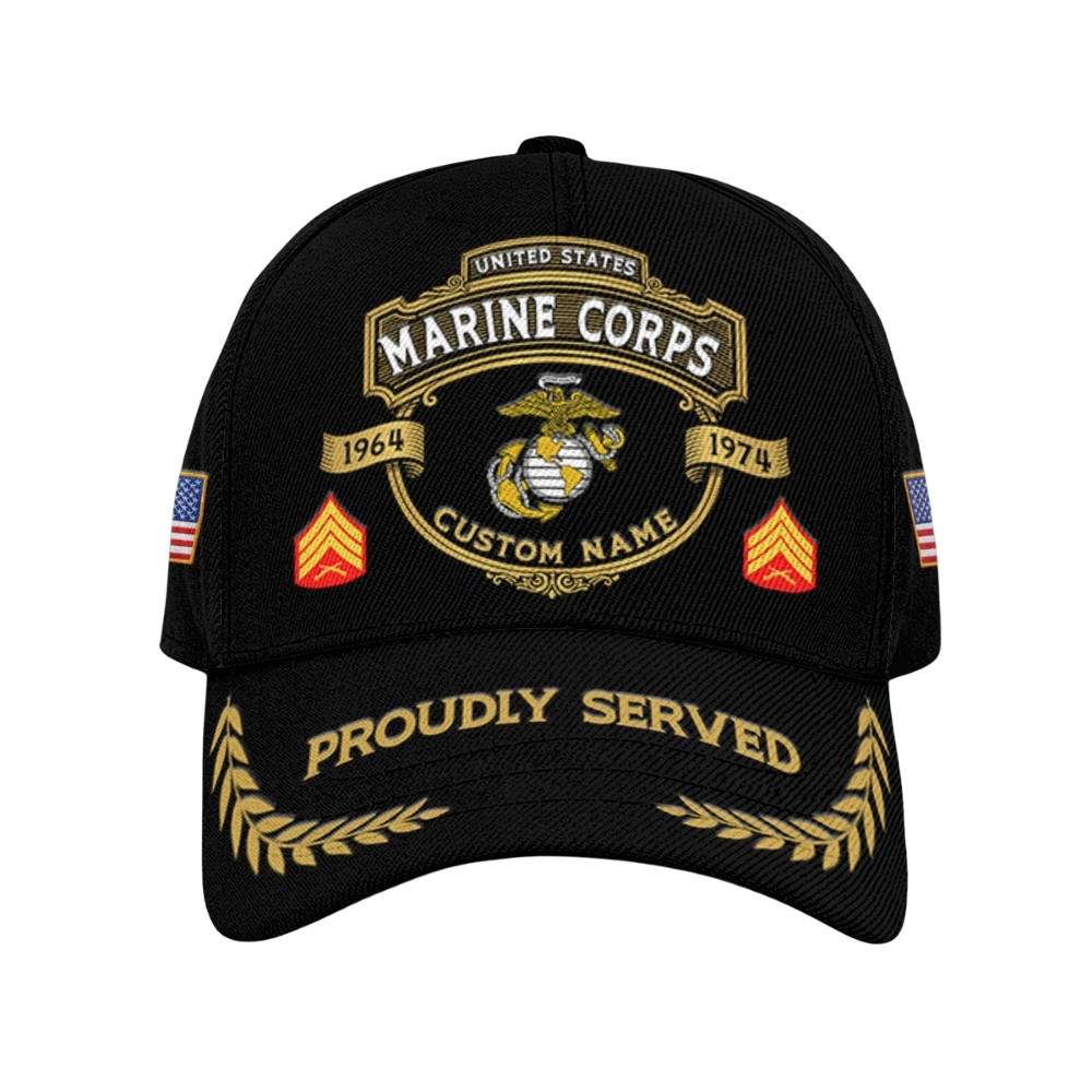 Premium Custom USMC Veteran Hat VPVC020430, Cap For Marine Veterans, Gifts For Veterans Day, Father’s Day