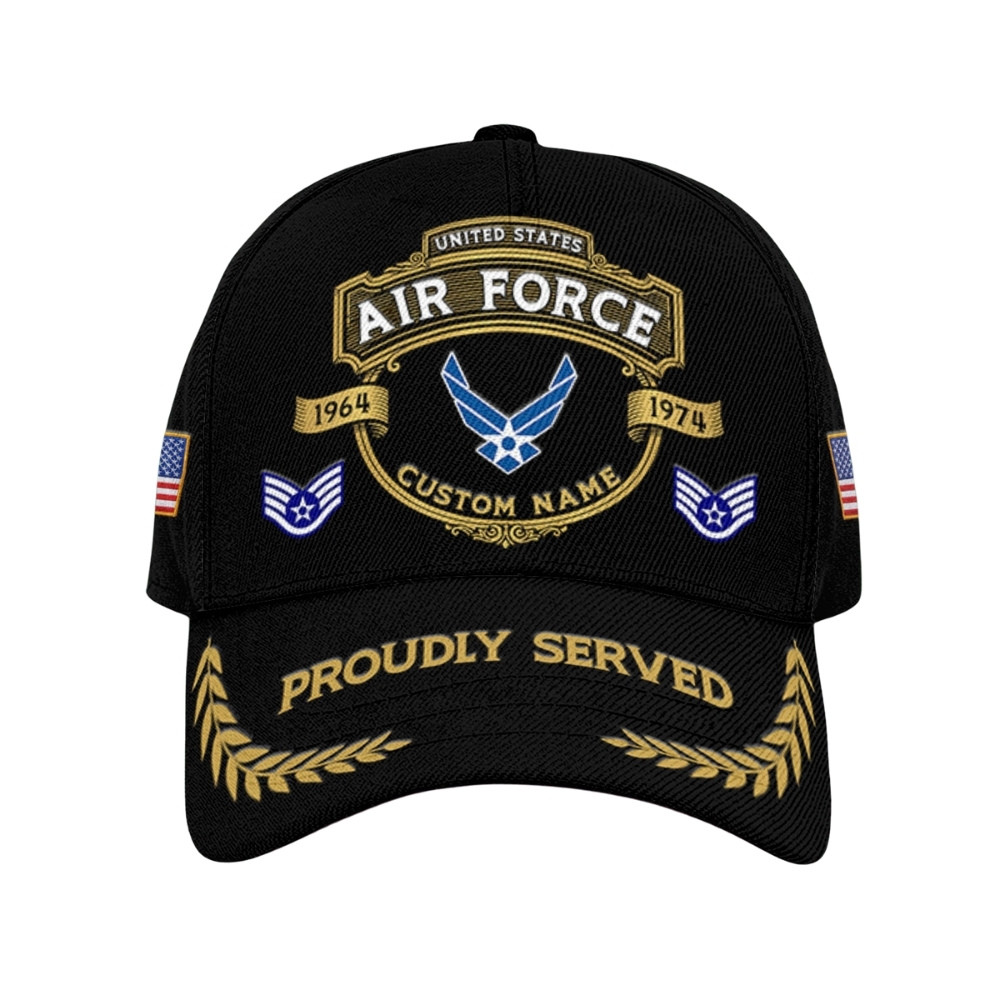 Premium Custom USAF Veteran Hat VPVC020431, Cap For Air Force Veterans, Gifts For Veterans Day, Father’s Day