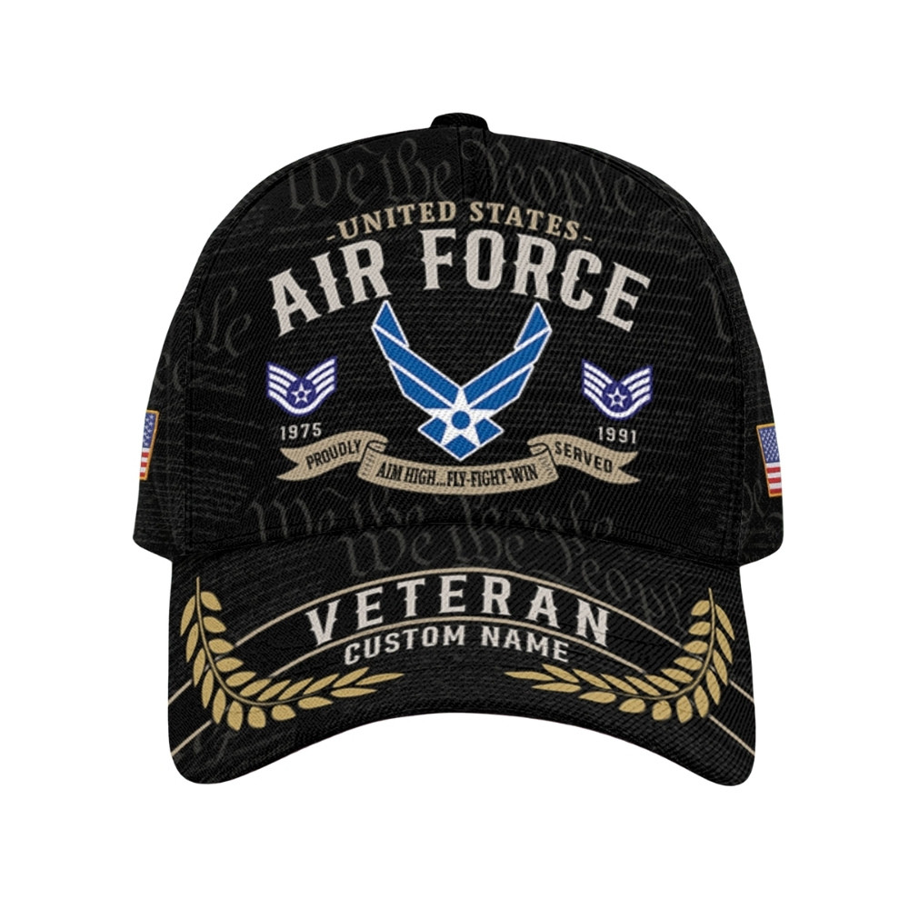 Premium Custom USAF Veteran Hat VPVC020441, Cap For Air Force Veterans, Gifts For Veterans Day, Father’s Day