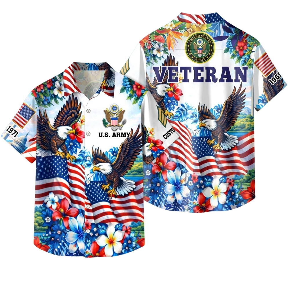 Premium America 250th Anniversary Custom US Army Hawaiian Shirt VPVC408056, Gifts For Army Veteran, Gifts For Veterans Day, Independence Day