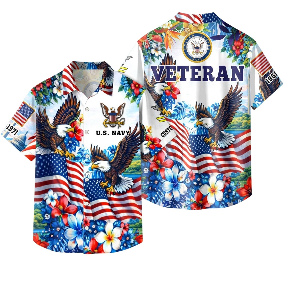 Premium America 250th Anniversary Custom US Navy Hawaiian Shirt VPVC408057, Gifts For Navy Veteran, Gifts For Veterans Day, Independence Day