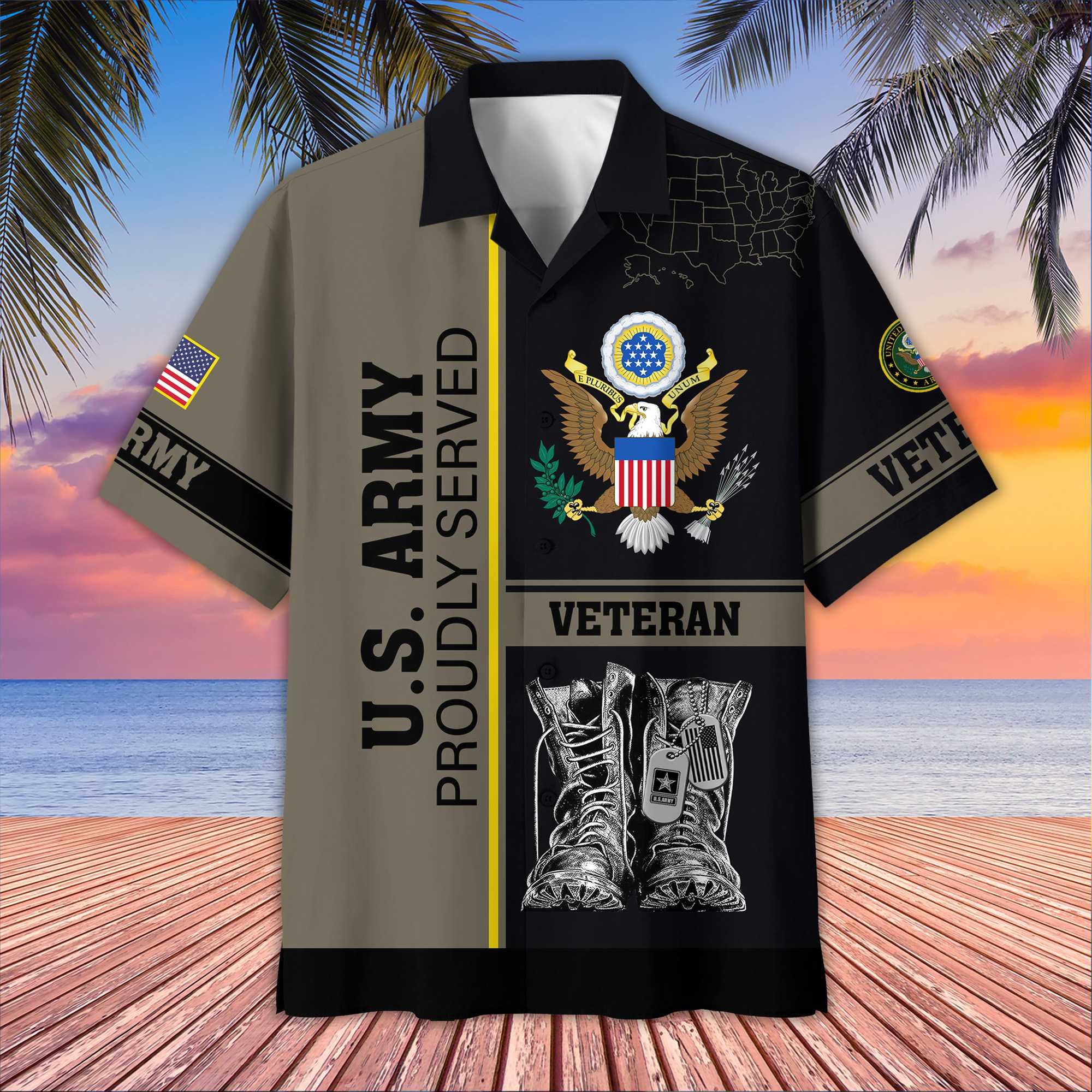 Premium US Veterans Hawaiian Shirt CPHN130511, Gifts For US Veterans, Gifts For Father’s Day, Veterans Day