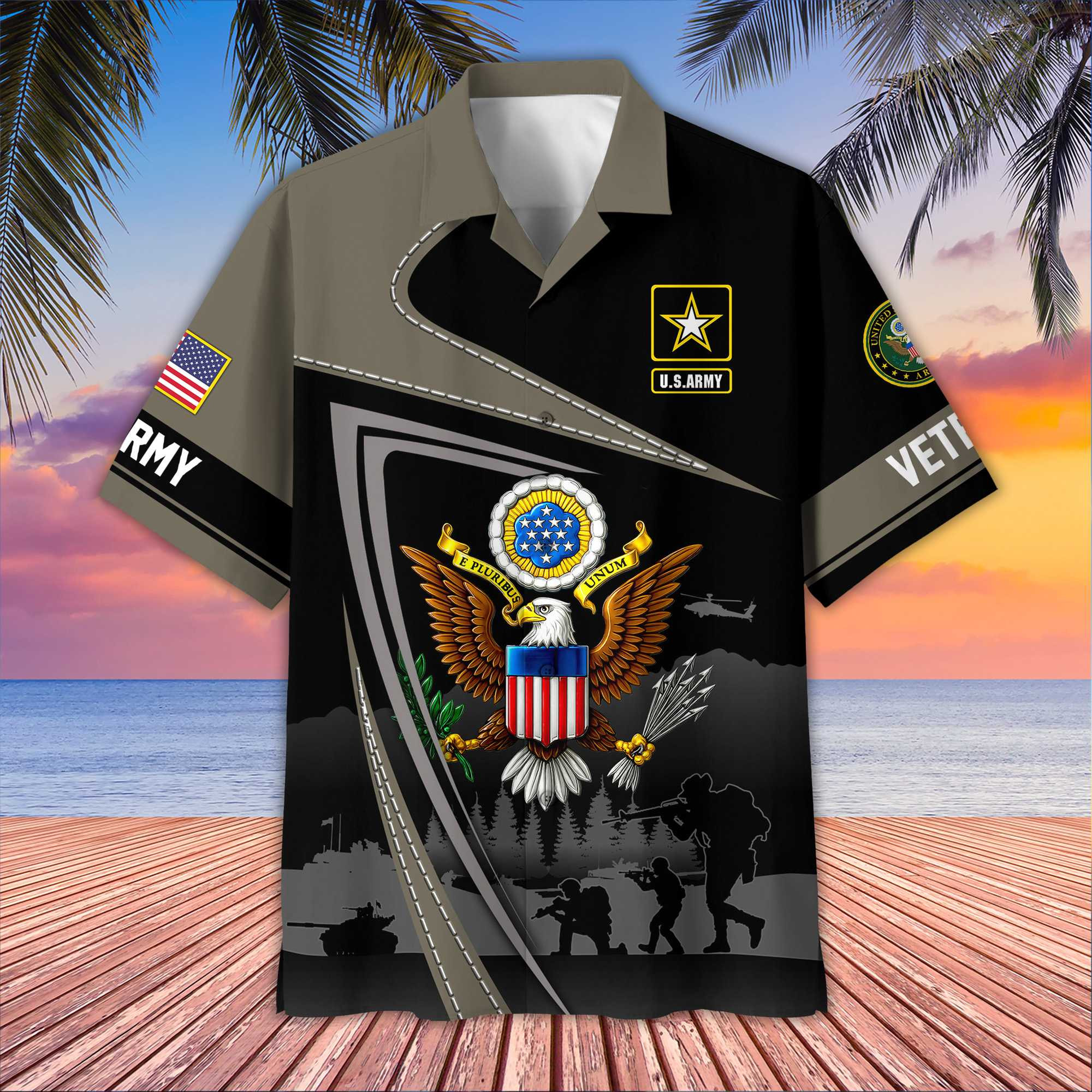 Premium US Veterans Hawaiian Shirt CPHN130512, Gifts For US Veterans, Gifts For Father’s Day, Veterans Day