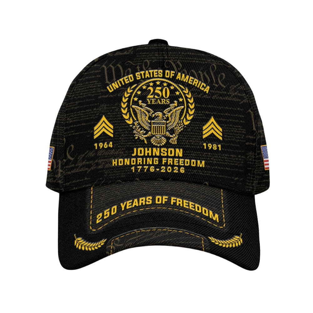 Premium America 250th Anniversary Custom US Army Hat VPVC020448, Cap For Army Veterans, Gifts For Independence Day, Veterans Day