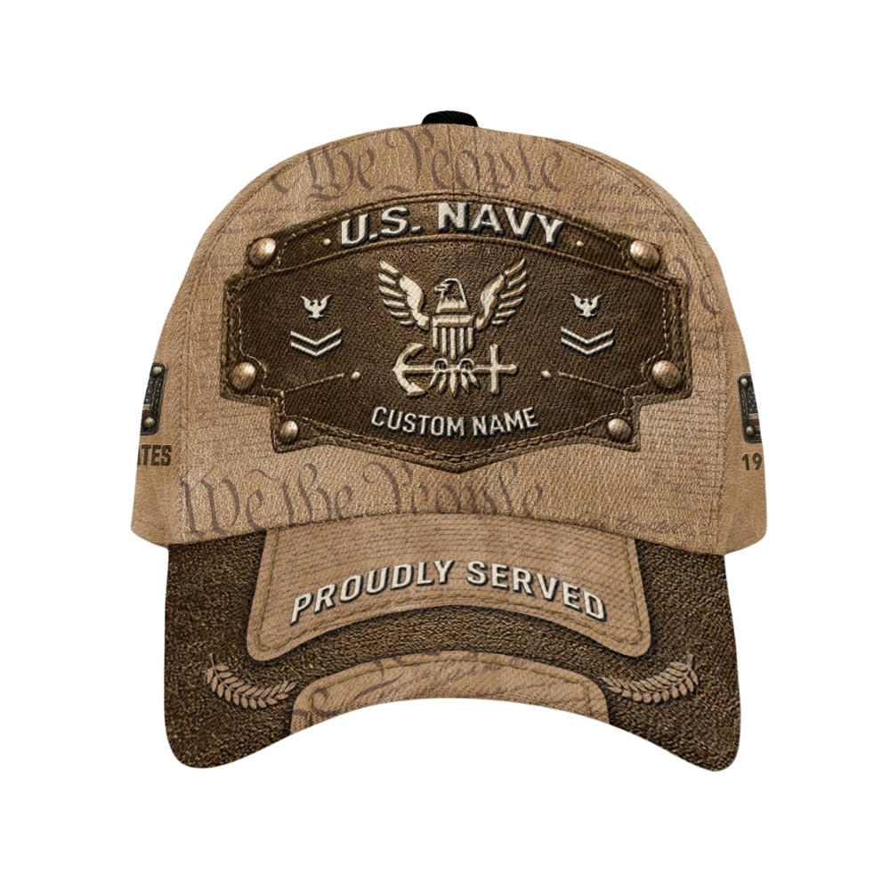 Premium America 250th Anniversary Custom US Navy Hat VPVC020456, Cap For Navy Veterans, Gifts For Independence Day, Veterans Day
