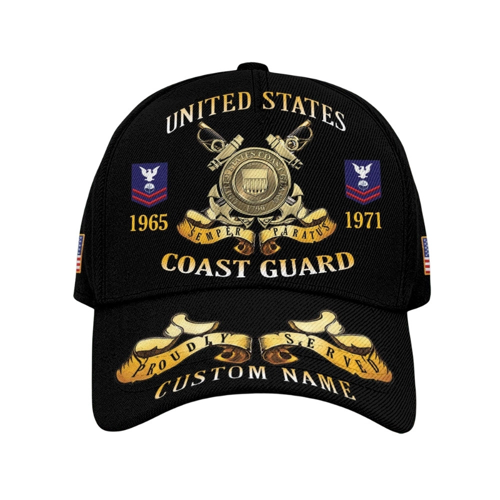 Premium Custom USCG Veteran Hat VPVC020464, Cap For Coast Guard Veterans, Gifts For Veterans Day, Father’s Day