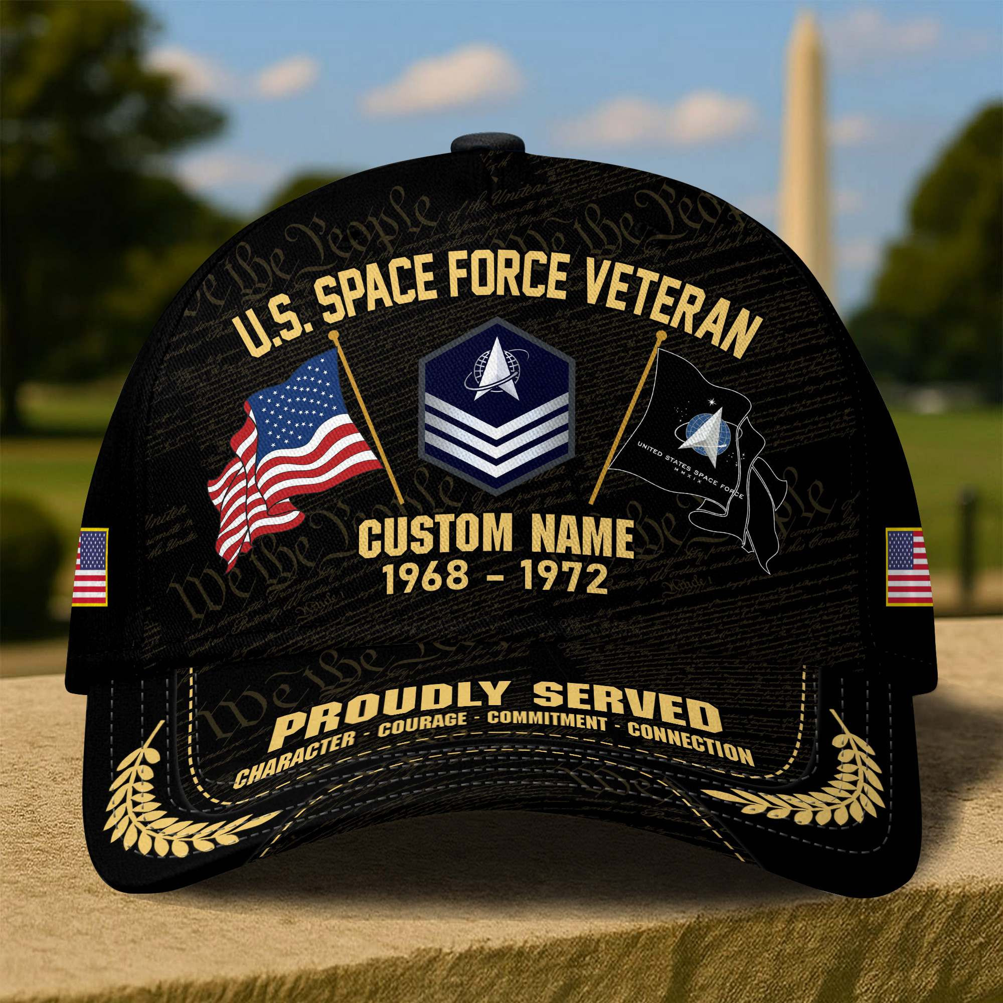 Premium Custom US Veterans Baseball Hats CPVC180501, Gifts for US Veterans, Gifts on Veterans Day, Father’s Day