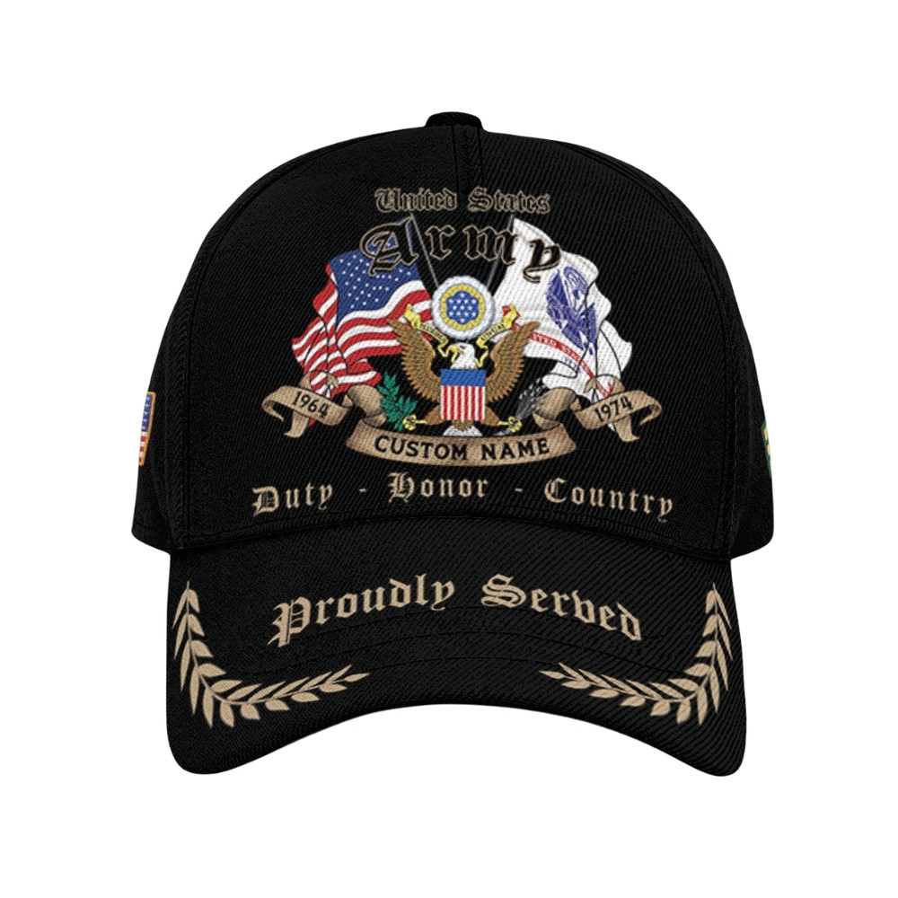 Premium Custom US Army Veteran Hat VPVC020465, Cap For Army Veterans, Gifts For Veterans Day, Father’s Day