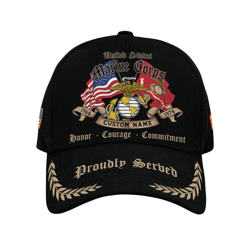 Premium Custom USMC Veteran Hat VPVC020467, Cap For Marine Veterans, Gifts For Veterans Day, Father’s Day