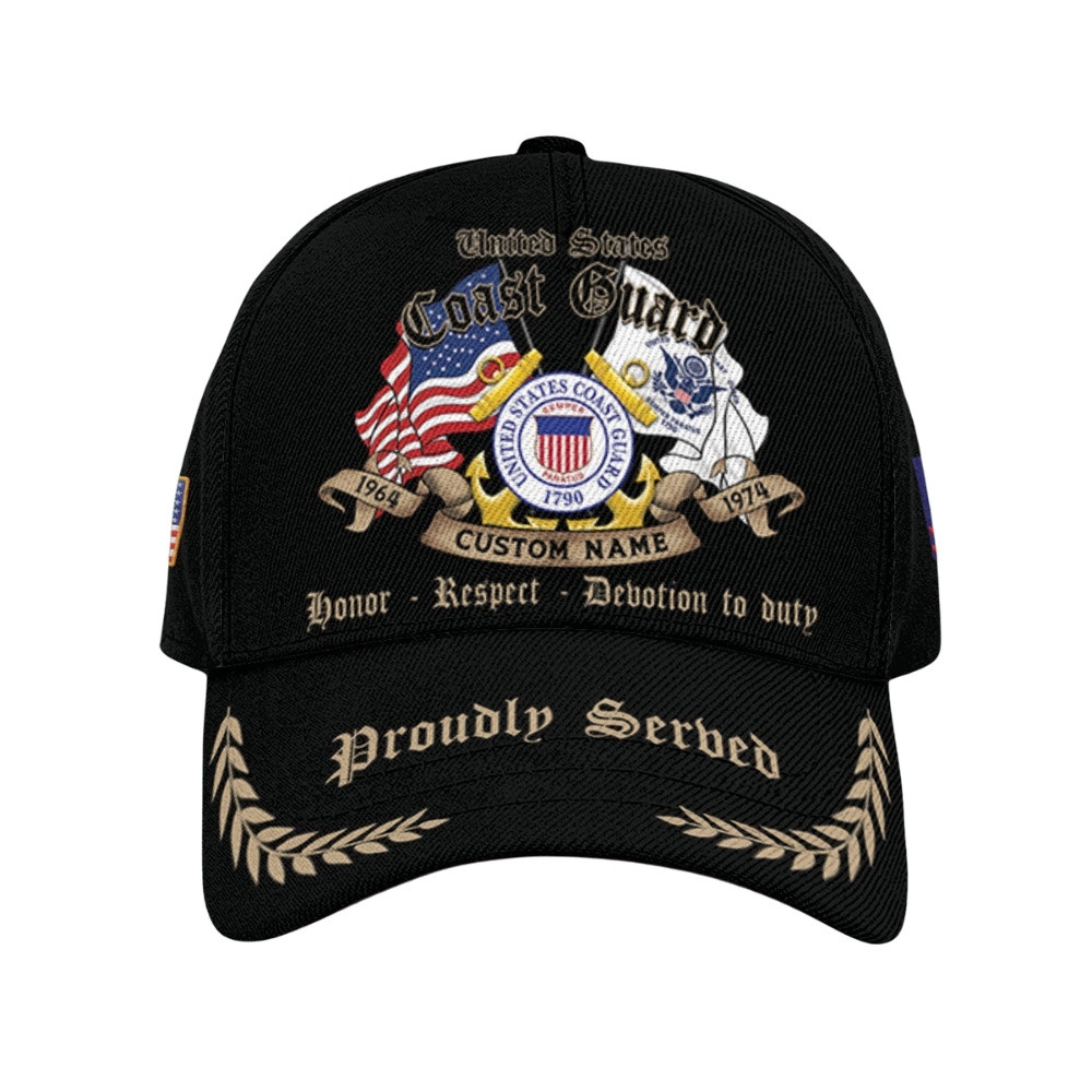 Premium Custom USCG Veteran Hat VPVC020469, Cap For Coast Guard Veterans, Gifts For Veterans Day, Father’s Day
